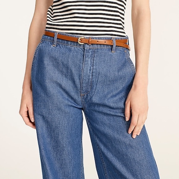 Jcrew Italian Leather Skinny Belt